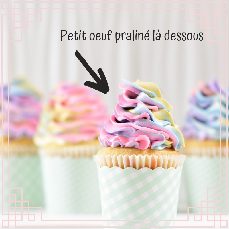 cupcake oeuf praliné
