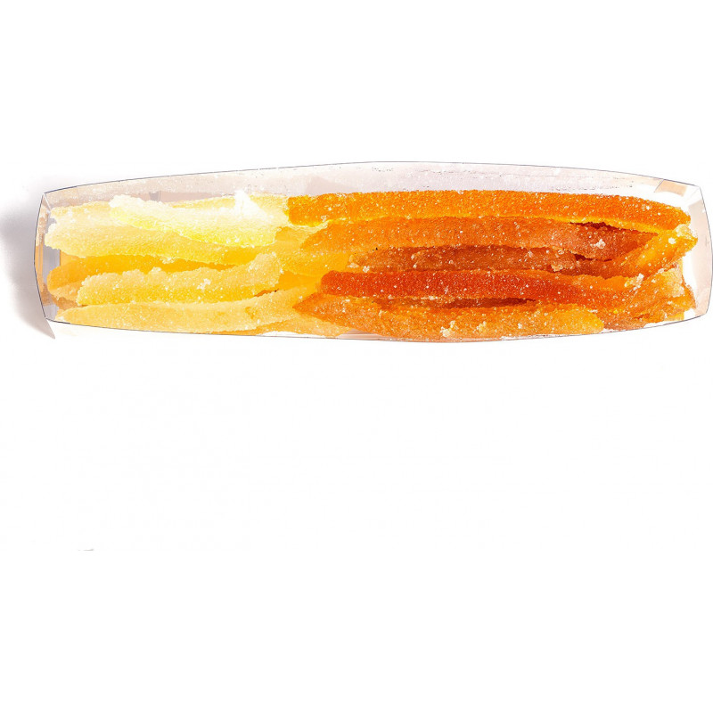 SLIMLINE BOX OF CANDIED ORANGE AND LEMON 150 G