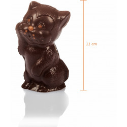 Chat Figaro en chocolat de Pâques garni 11cm