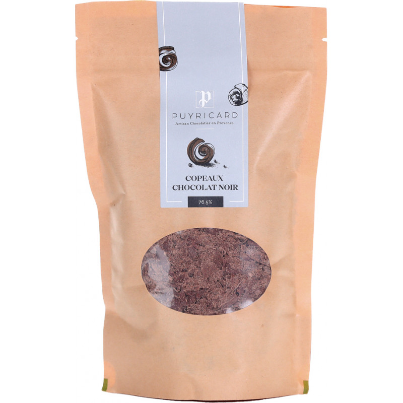 Copeaux de chocolat noir en sachet - Chocolaterie de Puyricard