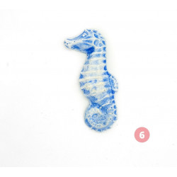 Lavender blue seahorse figurine