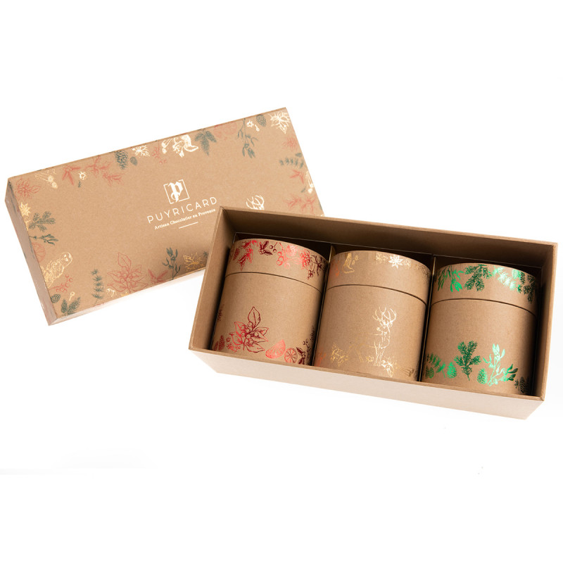 Coffret 3 cylindres Beau Sapin Chocolats