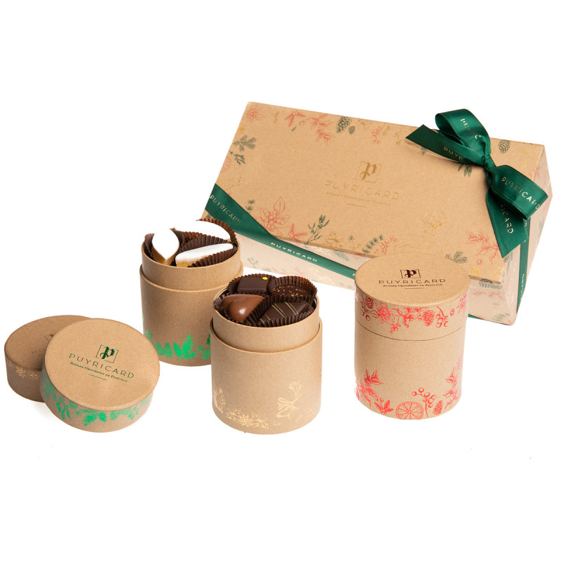 3 cylinder box Beau Sapin Chocolats