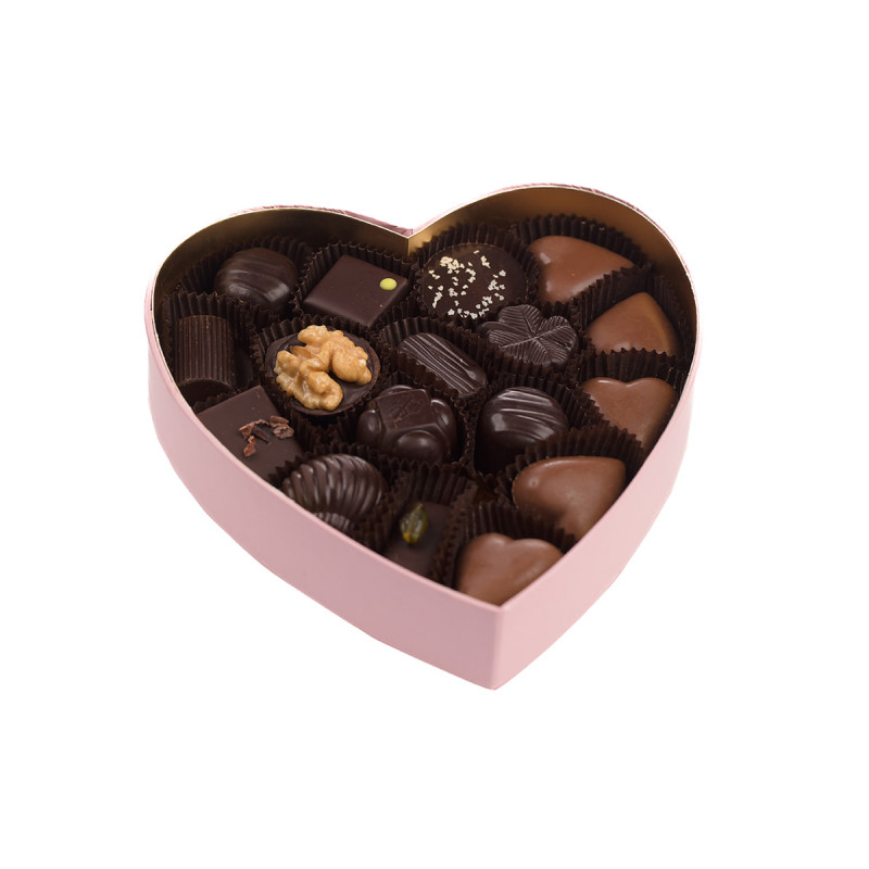 Coffret coeur Chocolats et calissons Saint-Valentin