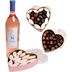 Rosé wine box, chocolates...