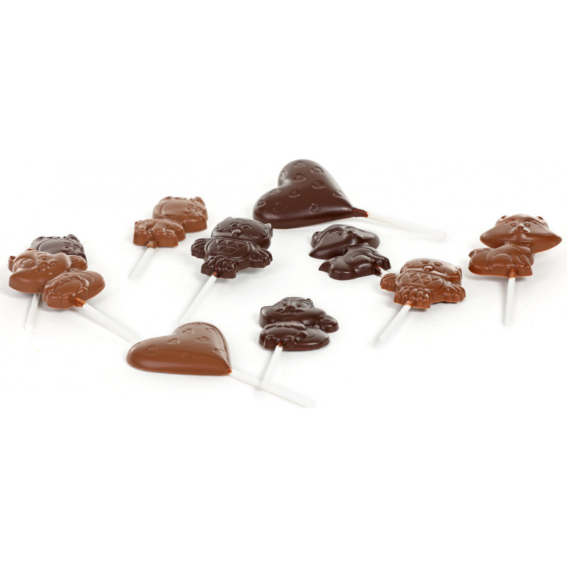 Sucettes au chocolat à fondre - Cadeau gourmand